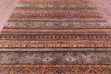 Tribal Khorjin Persian Gabbeh Hand Knotted Wool Rug - 6' 8" X 9' 9" - Golden Nile