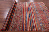 Tribal Khorjin Persian Gabbeh Hand Knotted Wool Rug - 6' 10" X 9' 8" - Golden Nile