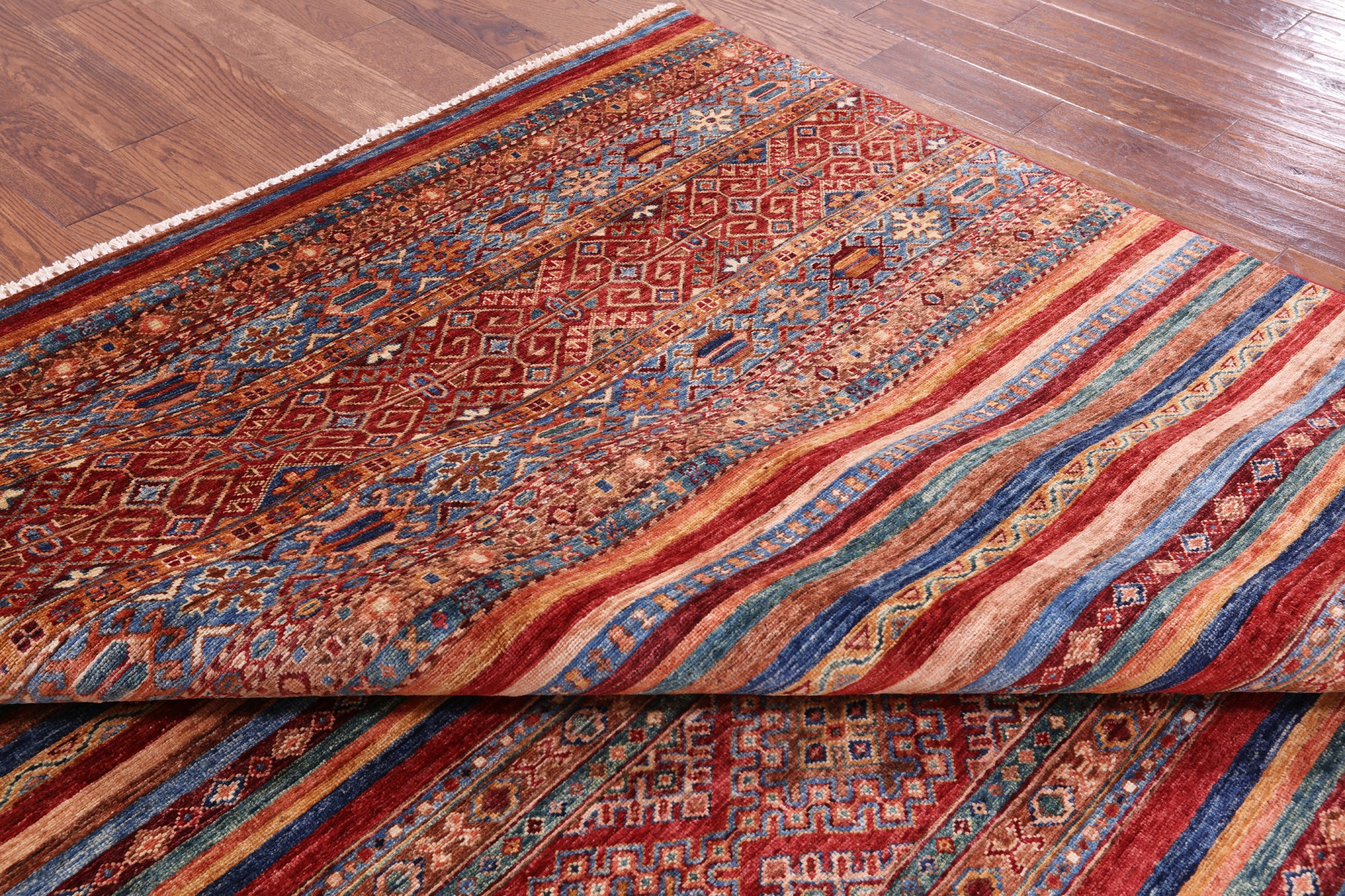 Tribal Khorjin Persian Gabbeh Hand Knotted Wool Rug - 6' 10" X 9' 8" - Golden Nile