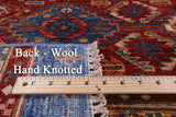Blue Khorjin Persian Gabbeh Handmade Wool Rug - 6' 8" X 9' 7" - Golden Nile