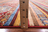 Tribal Khorjin Persian Gabbeh Handmade Wool Rug - 5' 8" X 7' 8" - Golden Nile