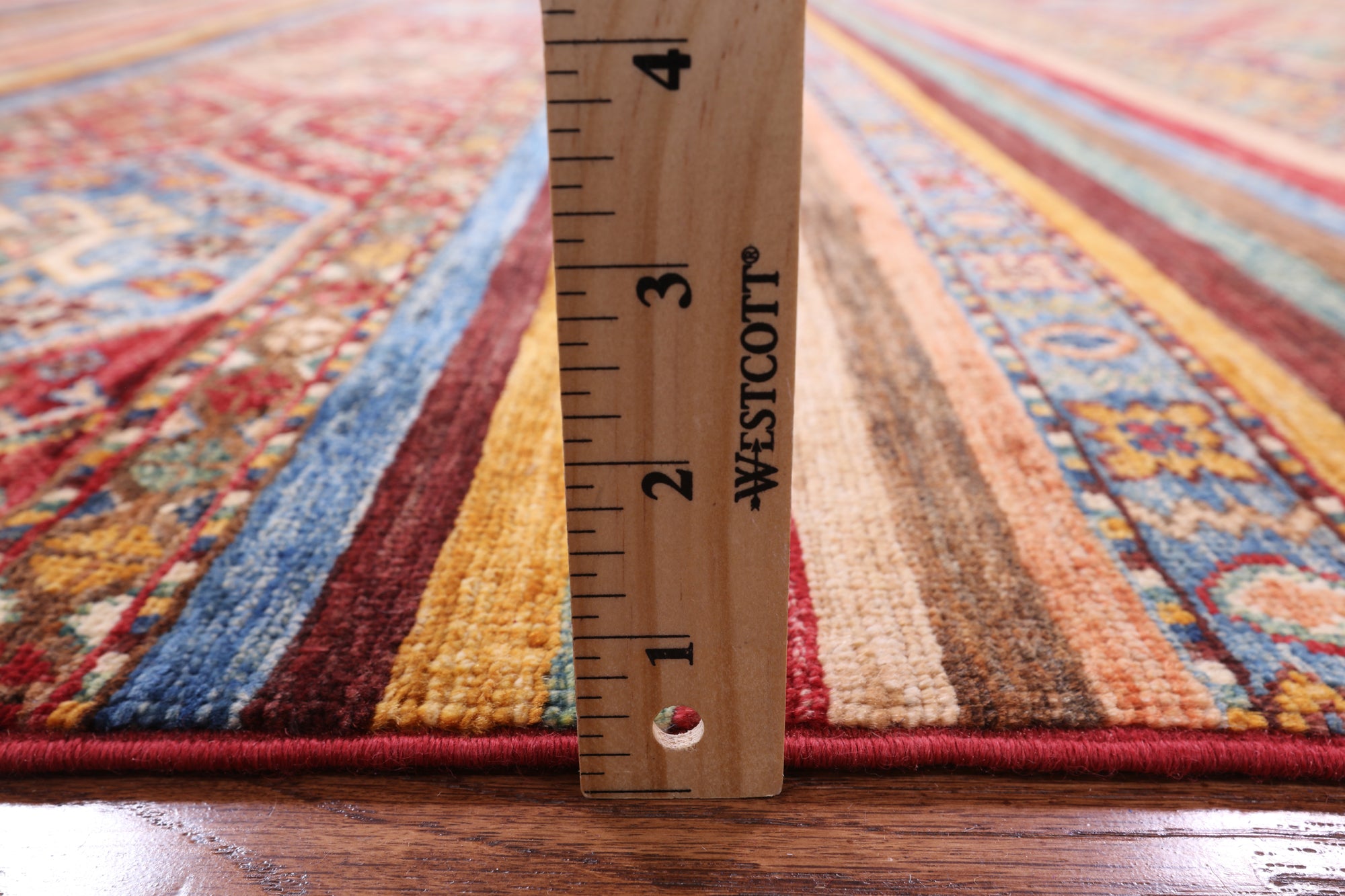 Tribal Khorjin Persian Gabbeh Handmade Wool Rug - 5' 8" X 7' 8" - Golden Nile