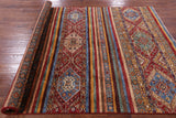 Tribal Khorjin Persian Gabbeh Handmade Wool Rug - 5' 8" X 7' 8" - Golden Nile