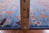 Blue Tribal Persian Gabbeh Hand Knotted Wool Rug - 5' 6" X 8' 5" - Golden Nile