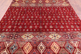 Red Tribal Persian Gabbeh Hand Knotted Wool Rug - 6' 6" X 9' 9" - Golden Nile