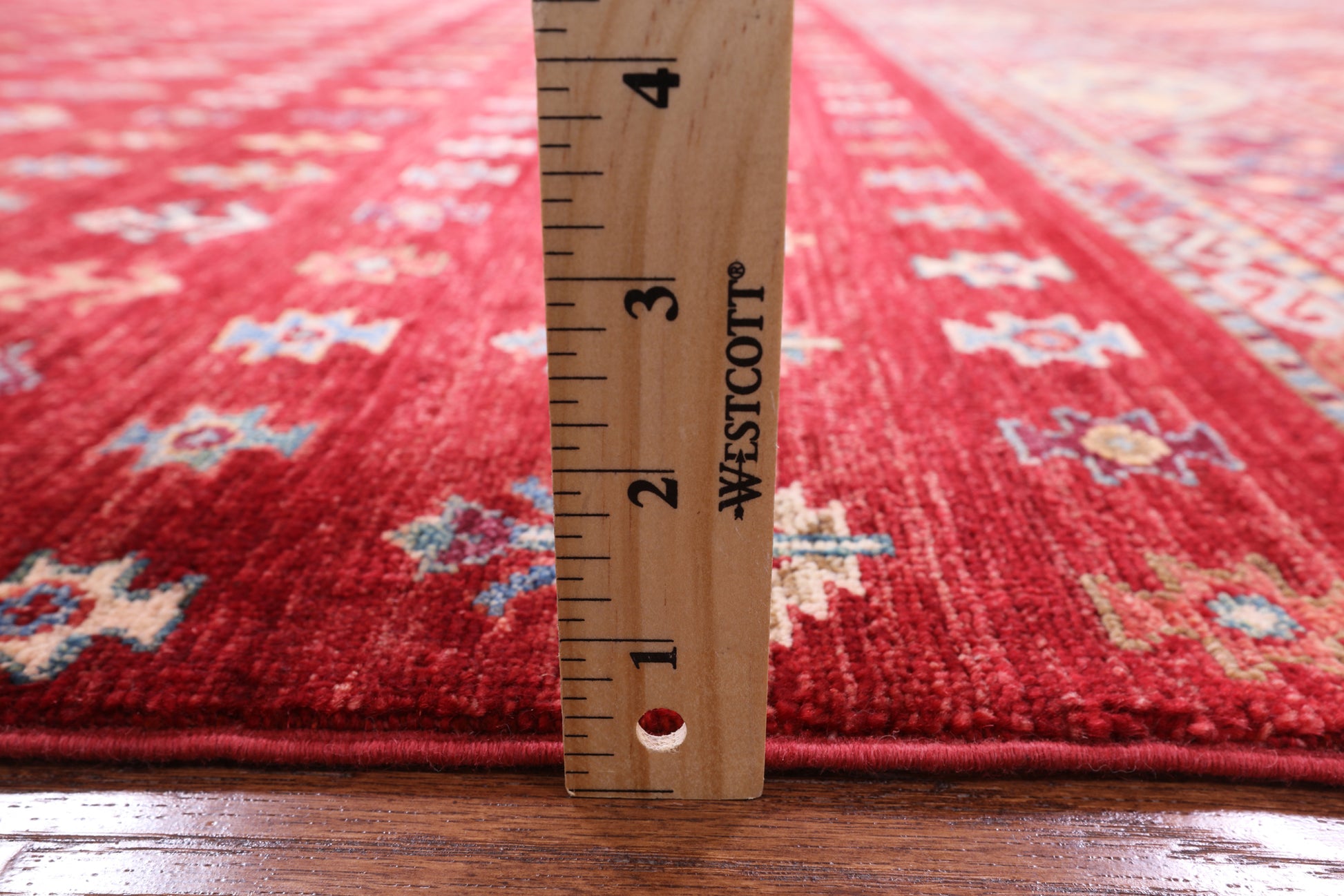 Red Tribal Persian Gabbeh Hand Knotted Wool Rug - 6' 6" X 9' 9" - Golden Nile