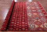 Red Tribal Persian Gabbeh Hand Knotted Wool Rug - 6' 6" X 9' 9" - Golden Nile