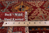 Red Tribal Persian Gabbeh Hand Knotted Wool Rug - 6' 7" X 9' 9" - Golden Nile