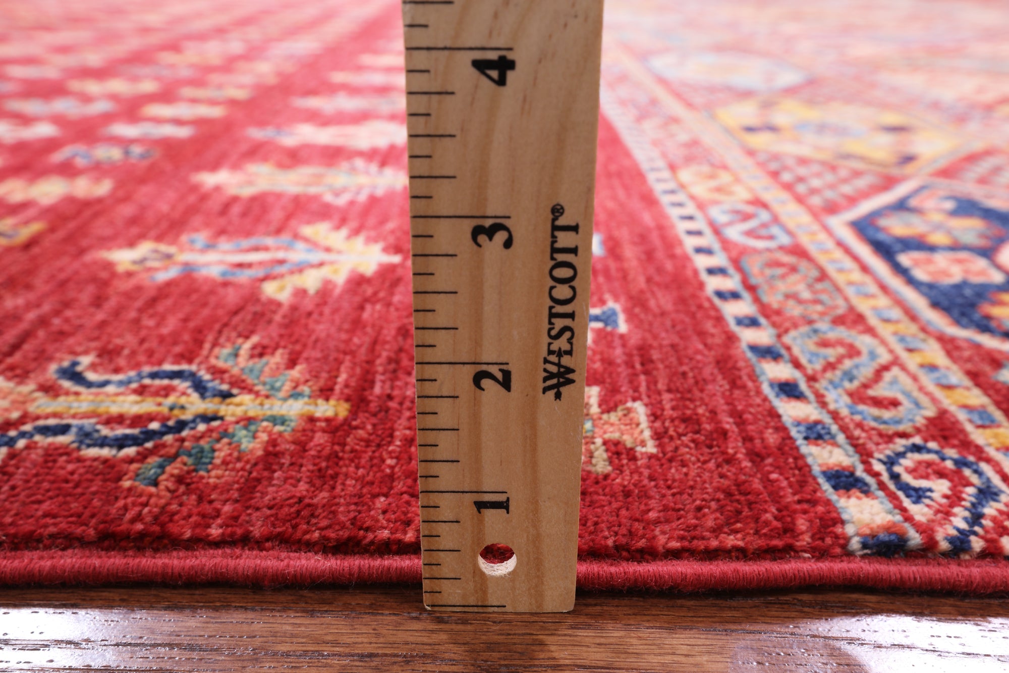 Red Tribal Persian Gabbeh Hand Knotted Wool Rug - 6' 7" X 9' 9" - Golden Nile