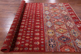 Red Tribal Persian Gabbeh Hand Knotted Wool Rug - 6' 7" X 9' 9" - Golden Nile