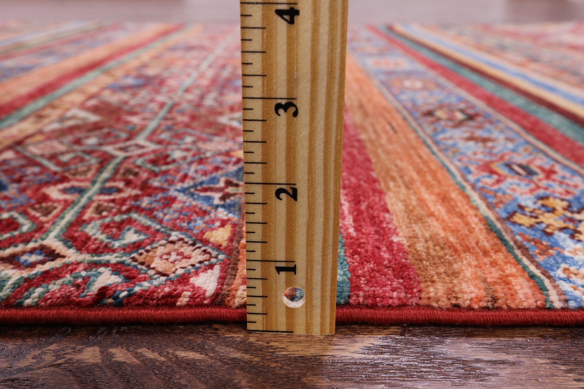 Khorjin Persian Gabbeh Hand Knotted Wool Rug - 3' 11" X 5' 9" - Golden Nile