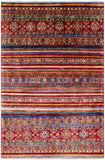 Khorjin Persian Gabbeh Handmade Wool Rug - 3' 11" X 6' 0" - Golden Nile