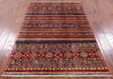Khorjin Persian Gabbeh Handmade Wool Rug - 3' 11" X 6' 0" - Golden Nile