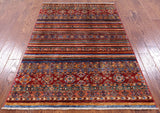 Khorjin Persian Gabbeh Handmade Wool Rug - 3' 11" X 6' 0" - Golden Nile