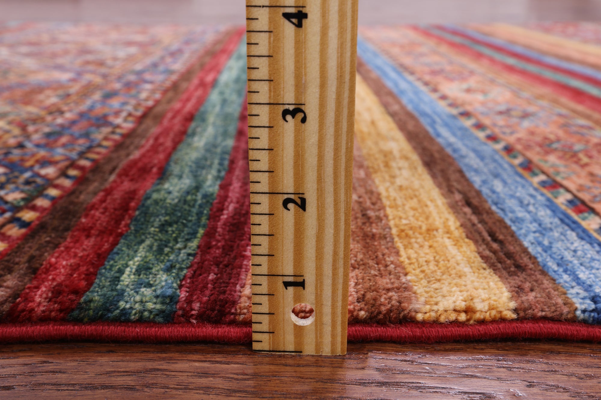 Khorjin Persian Gabbeh Hand Knotted Wool Rug - 3' 11" X 6' 4" - Golden Nile
