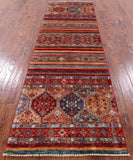 Khorjin Persian Gabbeh Handmade Wool Runner Rug - 2' 11" X 9' 11" - Golden Nile