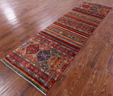 Khorjin Persian Gabbeh Handmade Wool Runner Rug - 2' 11" X 9' 11" - Golden Nile