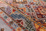 Khorjin Persian Gabbeh Hand Knotted Wool Runner Rug - 2' 8" X 8' 9" - Golden Nile