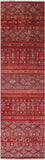 Red Khorjin Persian Gabbeh Hand Knotted Wool Runner Rug - 2' 7" X 9' 4" - Golden Nile