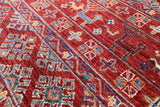 Red Khorjin Persian Gabbeh Hand Knotted Wool Runner Rug - 2' 7" X 9' 4" - Golden Nile