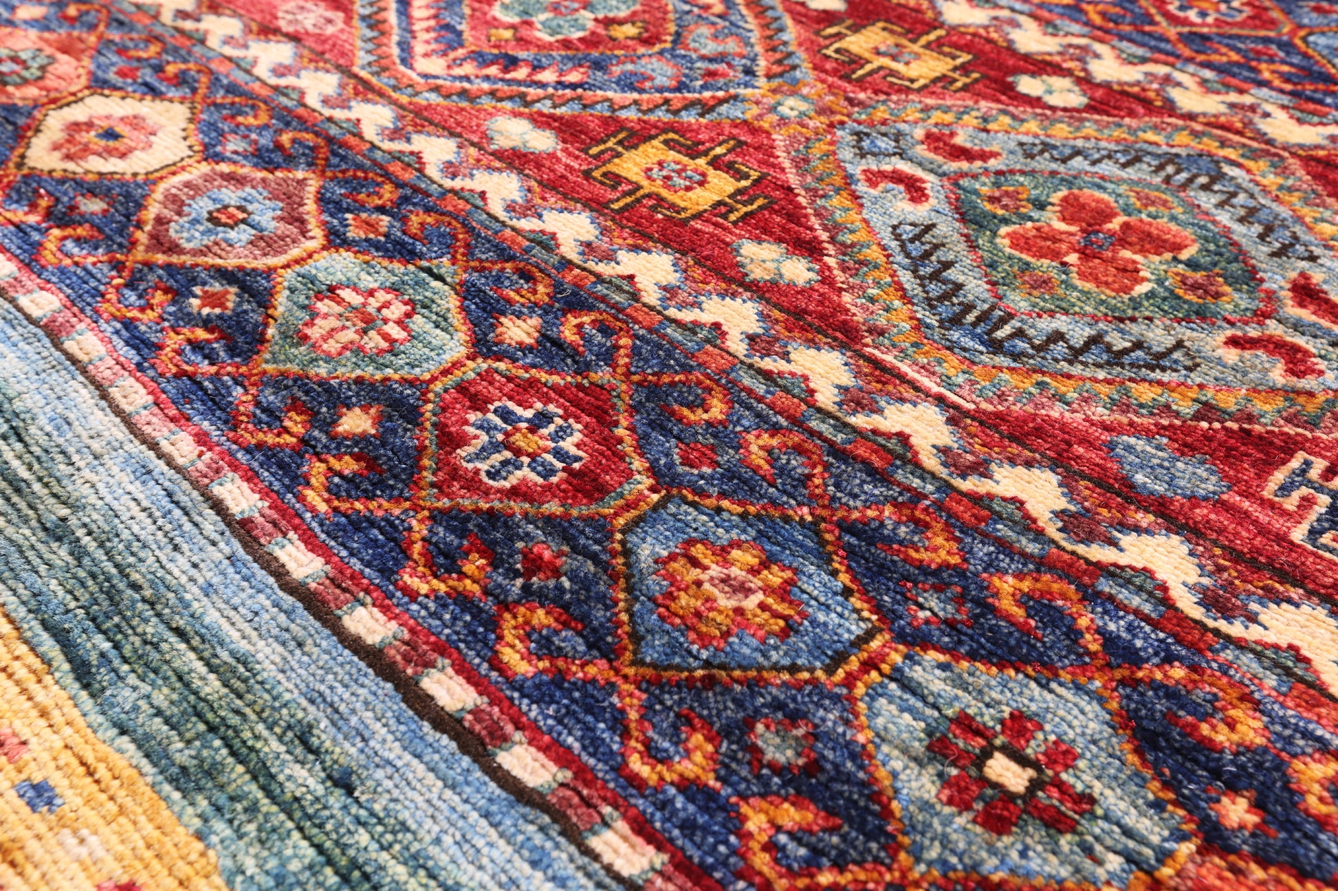 Khorjin Persian Gabbeh Hand Knotted Wool Runner Rug - 2' 9" X 9' 7" - Golden Nile