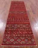 Khorjin Persian Gabbeh Handmade Wool Runner Rug - 2' 7" X 9' 9" - Golden Nile