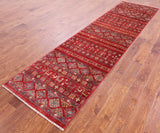 Khorjin Persian Gabbeh Handmade Wool Runner Rug - 2' 7" X 10' 5" - Golden Nile