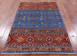 Khorjin Persian Gabbeh Handmade Wool Rug - 3' 4" X 5' 4" - Golden Nile