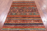 Khorjin Persian Gabbeh Hand Knotted Wool Rug - 3' 5" X 5' 0" - Golden Nile