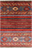 Khorjin Persian Gabbeh Hand Knotted Wool Rug - 3' 3" X 4' 9" - Golden Nile