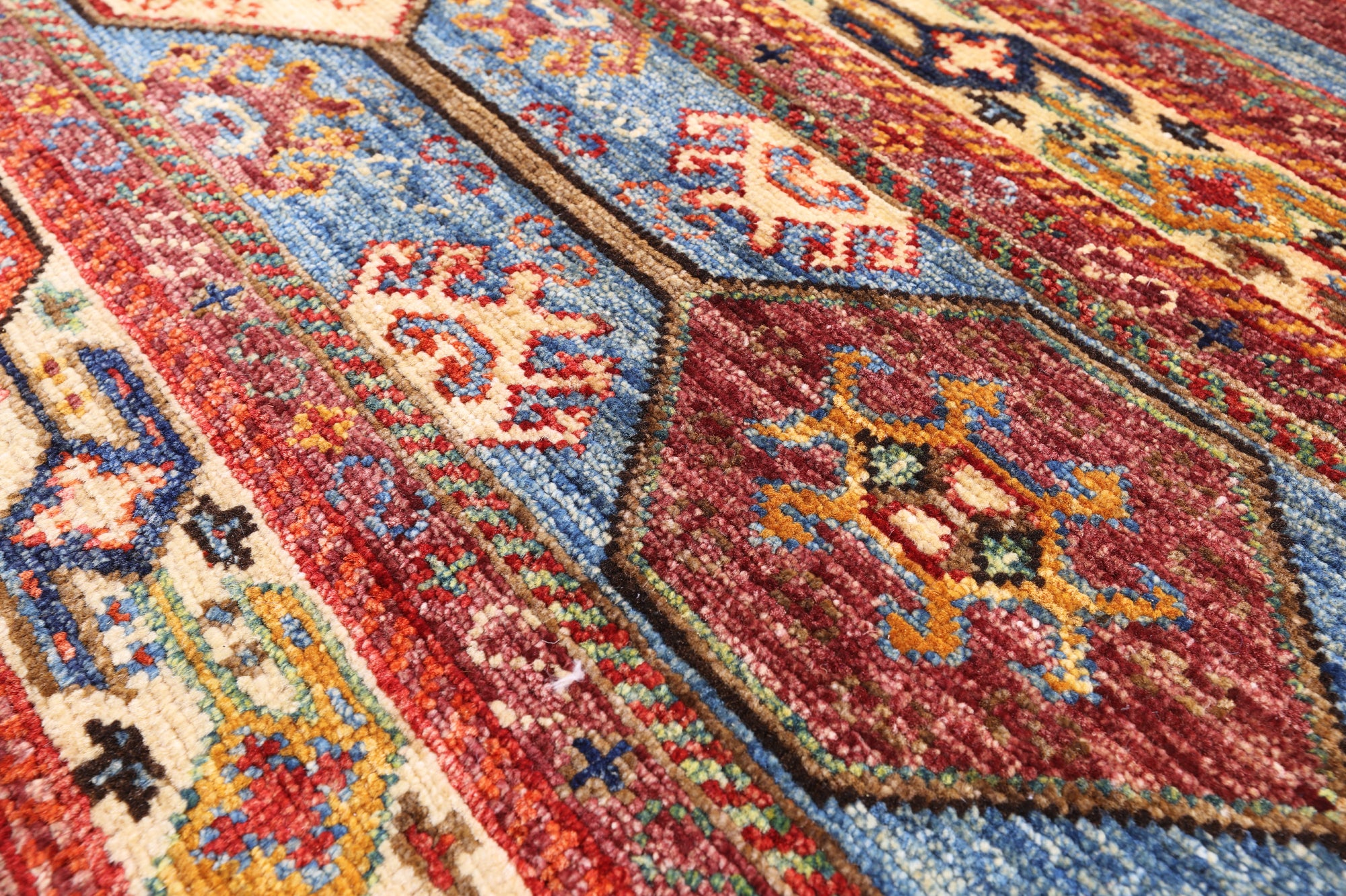Khorjin Persian Gabbeh Hand Knotted Wool Rug - 3' 3" X 4' 9" - Golden Nile