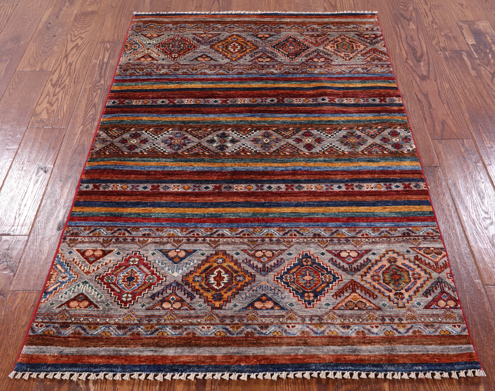 Khorjin Persian Gabbeh Handmade Wool Rug - 3' 3" X 5' 0" - Golden Nile