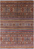 Khorjin Persian Gabbeh Hand Knotted Wool Rug - 6' 7" X 9' 6" - Golden Nile