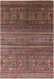 Khorjin Persian Gabbeh Hand Knotted Wool Rug - 6' 7" X 9' 6" - Golden Nile