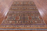 Khorjin Persian Gabbeh Hand Knotted Wool Rug - 6' 7" X 9' 6" - Golden Nile