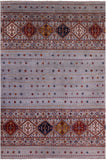 Khorjin Persian Gabbeh Handmade Wool Rug - 6' 6" X 9' 7" - Golden Nile