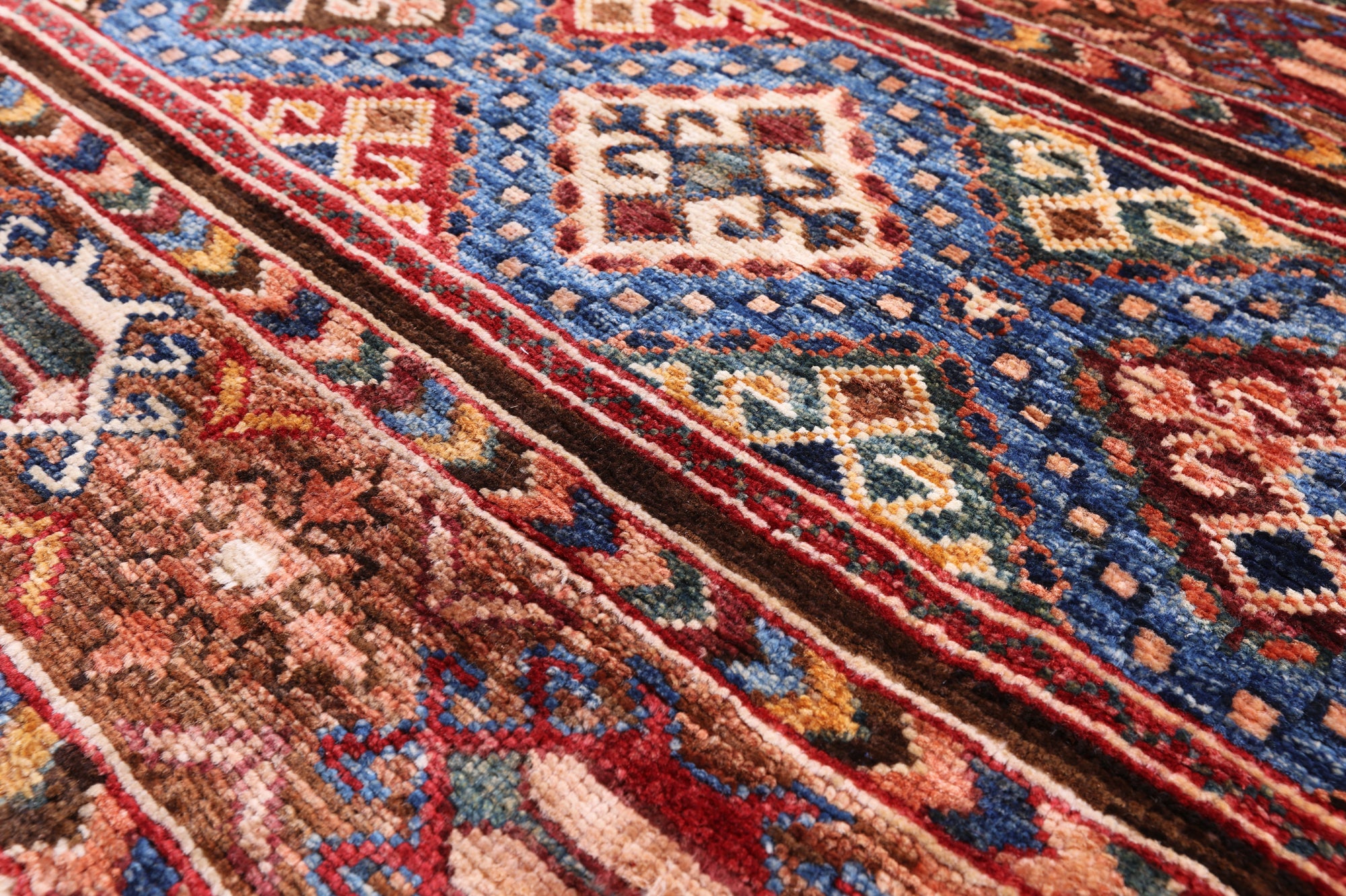 Khorjin Persian Gabbeh Hand Knotted Wool Rug - 3' 4" X 5' 4" - Golden Nile