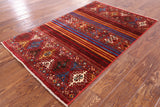 Khorjin Persian Gabbeh Handmade Wool Rug - 3' 2" X 4' 11" - Golden Nile