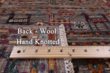 Tribal Persian Gabbeh Handmade Wool Runner Rug - 3' 3" X 5' 5" - Golden Nile