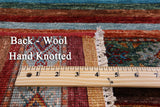 Khorjin Persian Gabbeh Handmade Wool Rug - 3' 5" X 4' 11" - Golden Nile