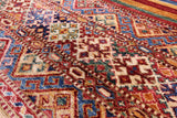 Tribal Khorjin Persian Gabbeh Hand Knotted Wool Rug - 5' 5" X 8' 0" - Golden Nile