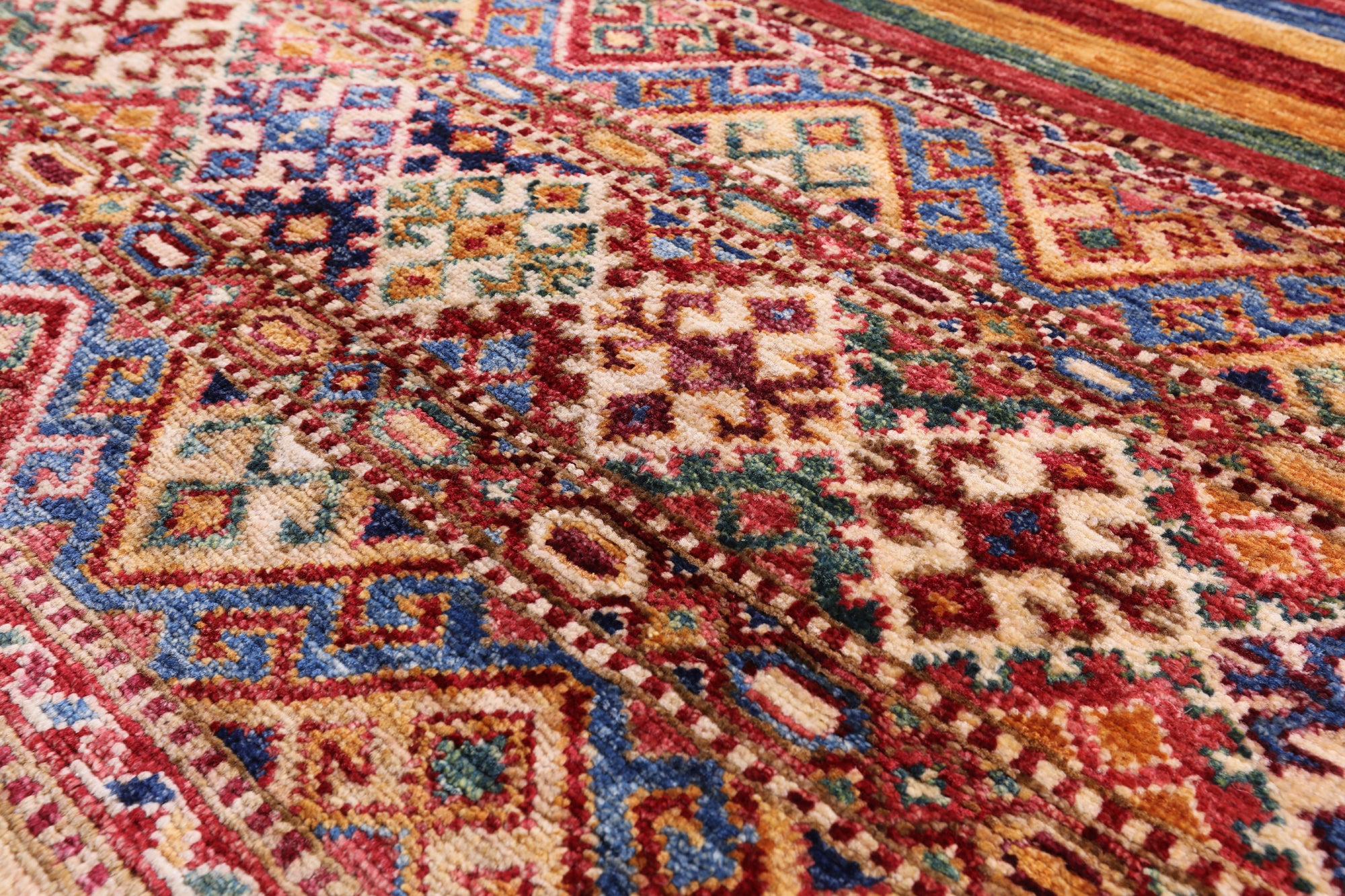 Tribal Khorjin Persian Gabbeh Hand Knotted Wool Rug - 5' 5" X 8' 0" - Golden Nile