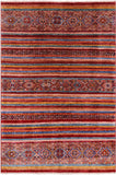Khorjin Persian Gabbeh Handmade Wool Rug - 4' 0" X 5' 10" - Golden Nile