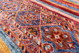 Khorjin Persian Gabbeh Handmade Wool Rug - 4' 0" X 5' 10" - Golden Nile