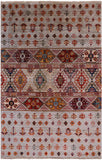 Khorjin Persian Gabbeh Hand Knotted Wool Rug - 3' 2" X 4' 11" - Golden Nile