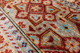 Khorjin Persian Gabbeh Hand Knotted Wool Rug - 3' 4" X 4' 9" - Golden Nile