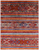 Khorjin Persian Gabbeh Hand Knotted Wool Rug - 4' 11" X 6' 5" - Golden Nile