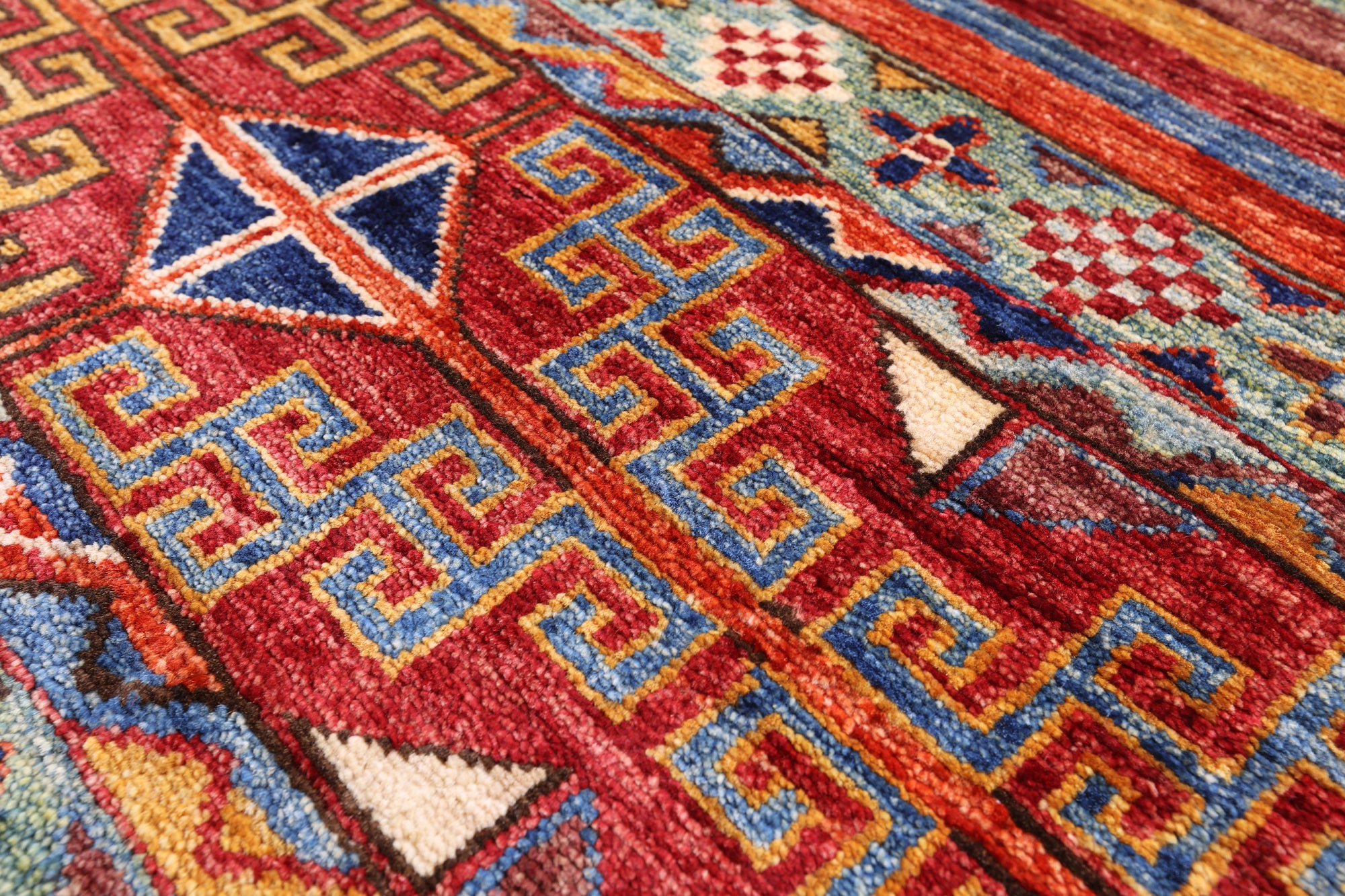 Khorjin Persian Gabbeh Hand Knotted Wool Rug - 4' 11" X 6' 5" - Golden Nile