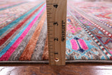 Tribal Khorjin Persian Gabbeh Handmade Wool Rug - 5' 2" X 6' 7" - Golden Nile