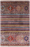 Khorjin Persian Gabbeh Handmade Wool Rug - 2' 7" X 4' 0" - Golden Nile
